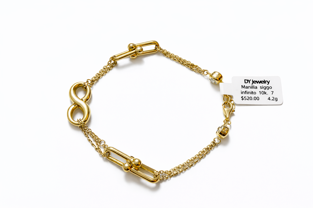 10K Gold Infinity Bracelet