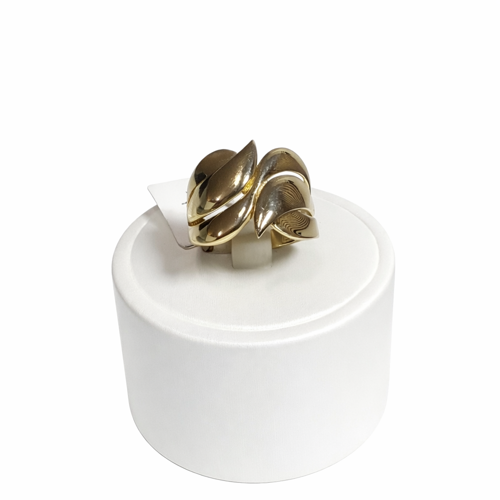 Women's 10K Gold Ring with Intertwined Leaf Design