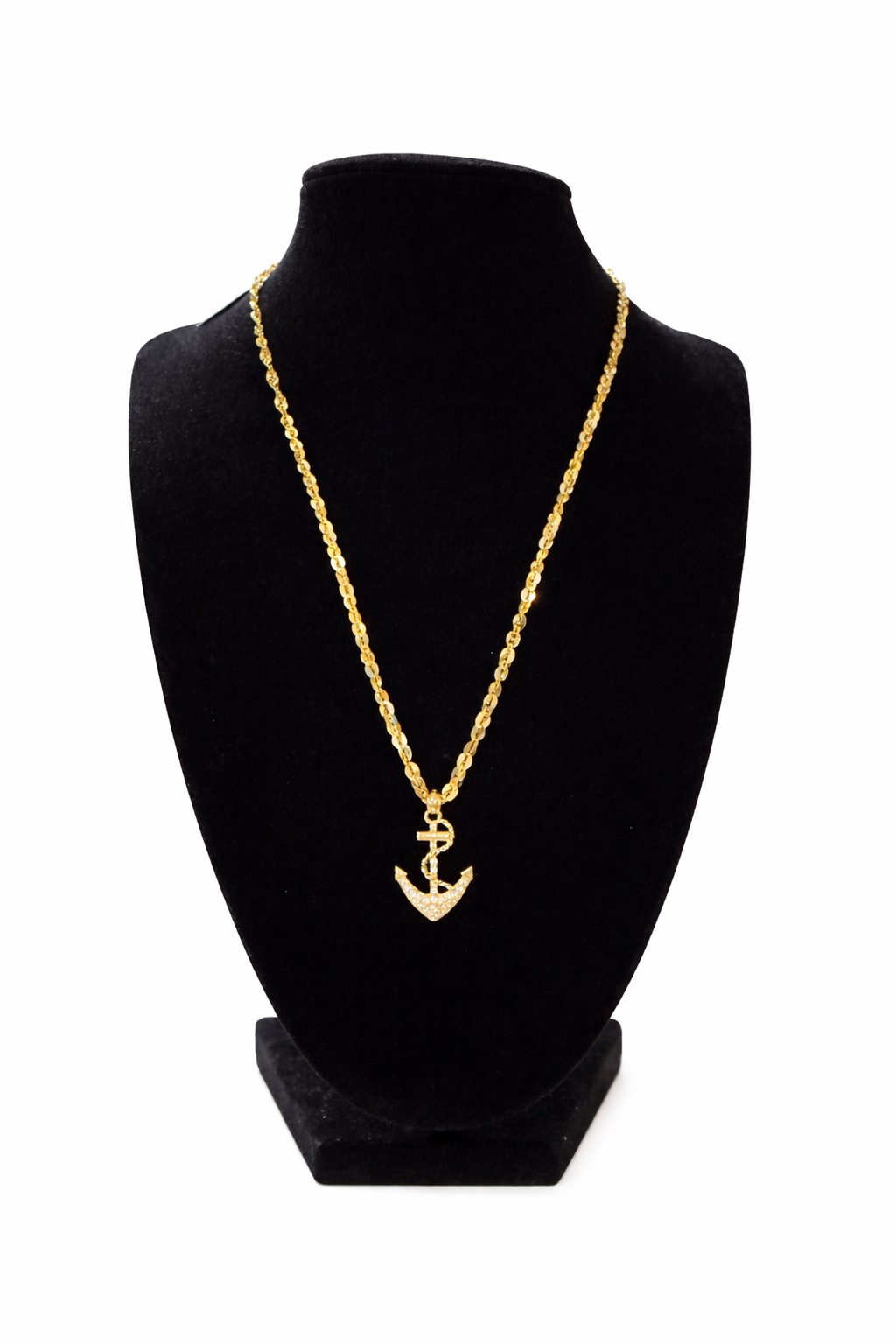 ⚓ 10K Gold Anchor Pendant Necklace