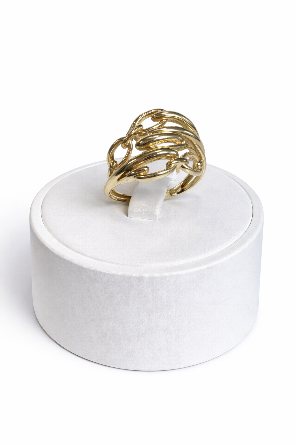 10K Gold Ring – Intertwined Chain Design