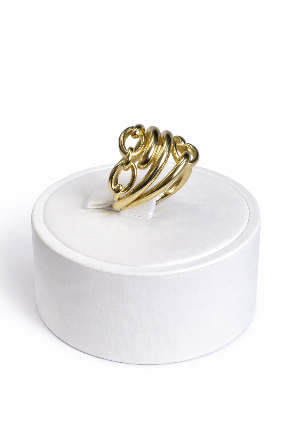 10K Gold Ring – Intertwined Chain Design