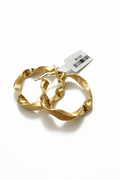 10K Gold Twisted Hoop Earrings #3