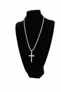 10K Gold Rope Chain with Cross