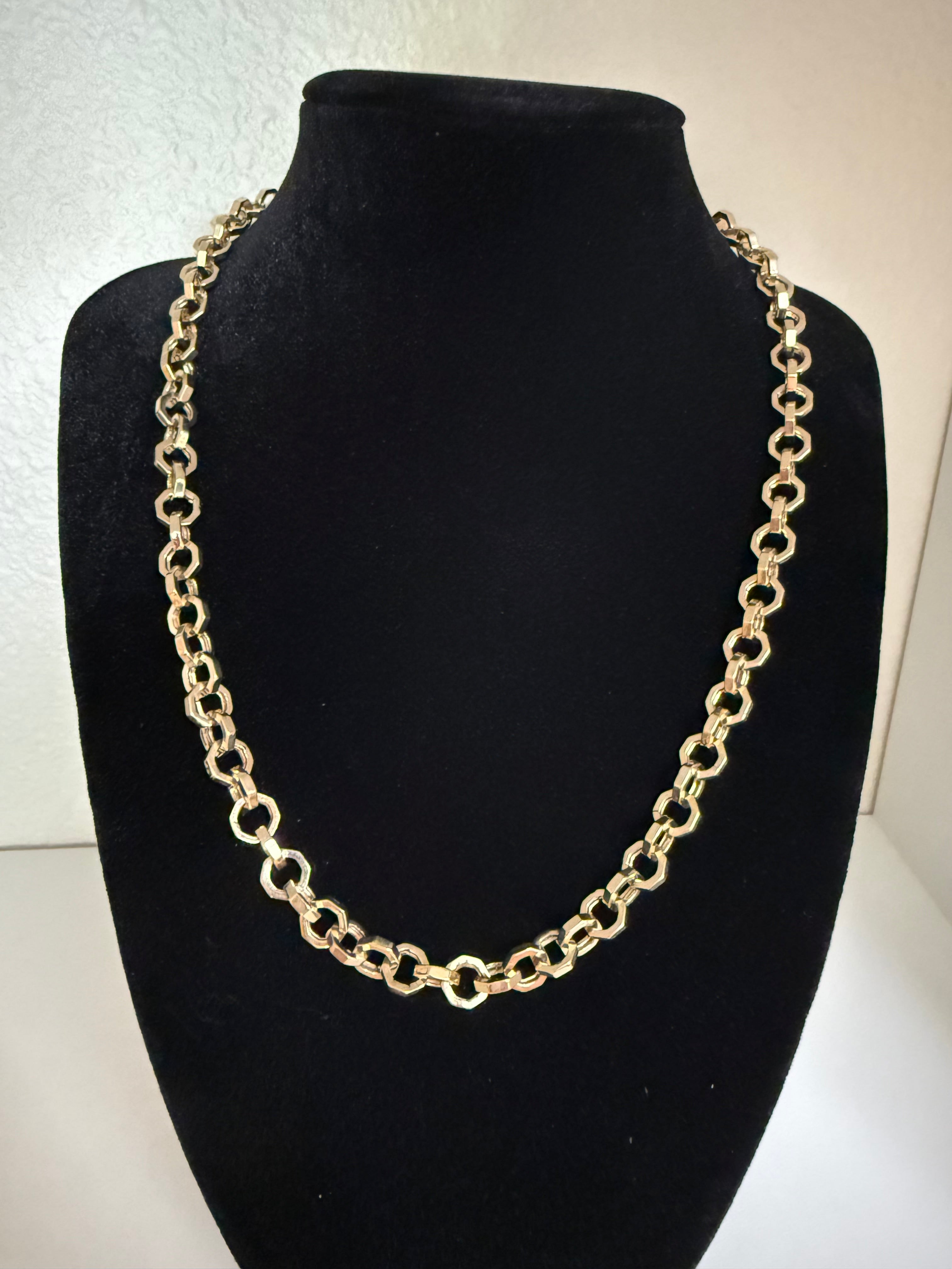 10K Gold Choker Necklace – Classic Link