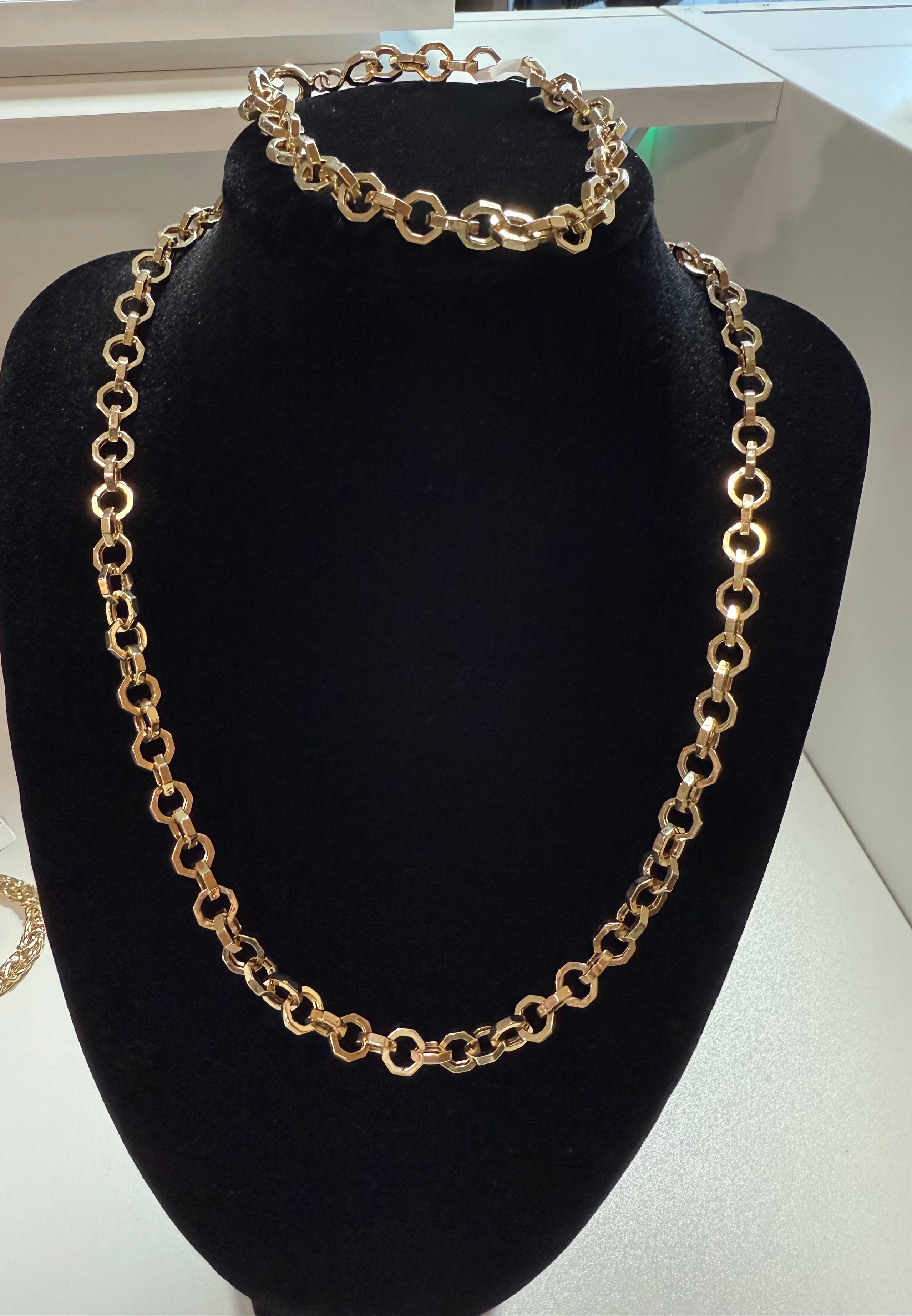 10K Gold Choker Necklace – Classic Link